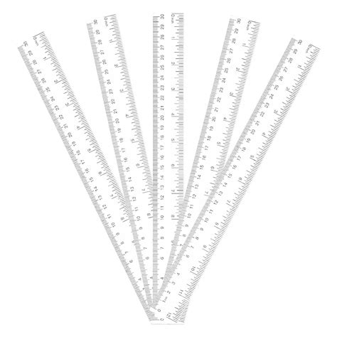 HONGYUTAI 5 Pack Clear Plastic Rulers, 12 inch with India | Ubuy