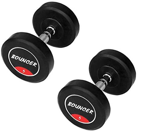 Buy Generic Bouncer Rubber Fixed Dumbbells Pair | Set of 5Kg x 2Pcs ...