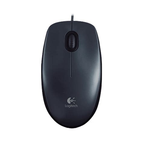 Logitech M90 1000 DPI Optical Wired Mouse with Ambidextrous Design - B