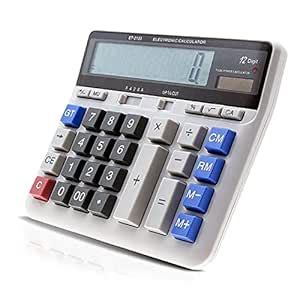 Large Computer Electronic Calculator Counter Solar & Battery Power 12 ...