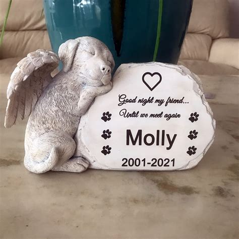 Personalized Dog Angel Pet Memorial Grave Marker Tribute - Etsy