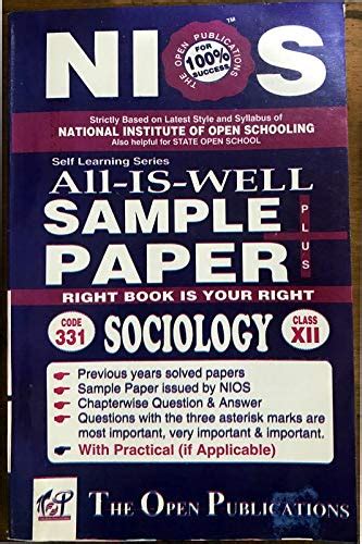 Buy NIOS Senior Secondary Level (331) Sociology Guide book Book Online ...