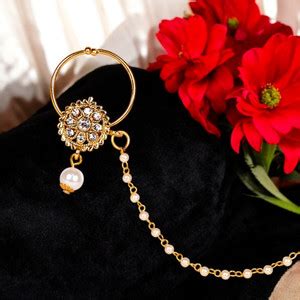 STYYLO JEWELSS Cubic Zirconia Gold-plated Plated Alloy Nose Ring Price ...