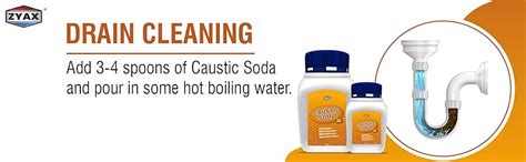 ZYAX Caustic Soda 400g, Drain Declogger, Chimney Cleaner, Soap Making ...