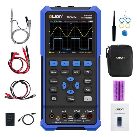 OWON HDS242 2-in-1 Handheld Oscilloscope, 40 MHz Bandwidth USB Type C ...