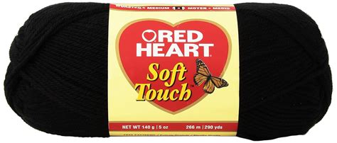 Coats: Yarn Red Heart Soft Touch Yarn, Black : Amazon.in: Home & Kitchen