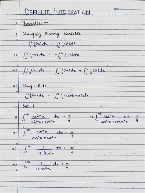 Image result for Definite Integration Formulas