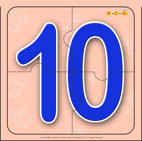 Number - Ten 10 - Number Jigzaw Puzzles for Kids | Mocomi