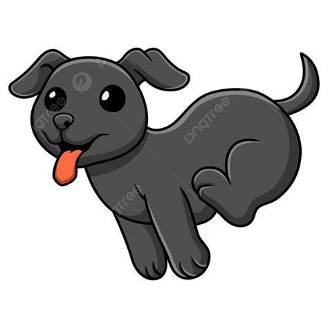 Cute Black Labrador Dog Cartoon Running, Wildlife, Terrier, Graphic PNG ...
