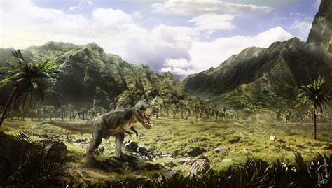Wallpaper : forest, artwork, wilderness, jungle, dinosaurs, Terrain, plain, dinosaur, screenshot ...