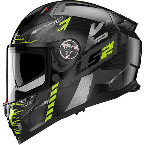 Ls2 Ff811 Vector 2 Techbot Titanium Yellow Helmet