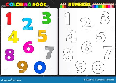 Numbers Coloring Book Pages