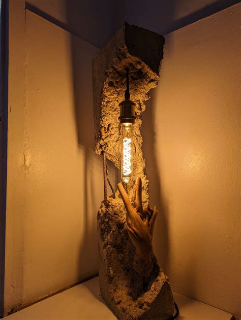 Concrete Floor Lamp - Etsy