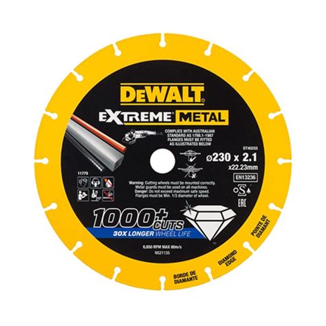 DT40255-QZ DeWALT | DeWALT DT Aluminium Oxide Cutting Disc, 230mm x 1 ...