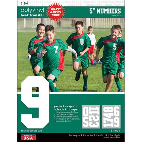 Snapklik.com : SEI 5-Inch Iron-on T-Shirt Numbers