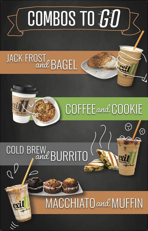 Menu at Exit 11 Coffee Drive-Thru pub & bar, Union, Denmark Rd