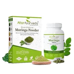 Atta Ayurveda Moringa powder 200 grams + Moringa tablet 500 mg (120 ...