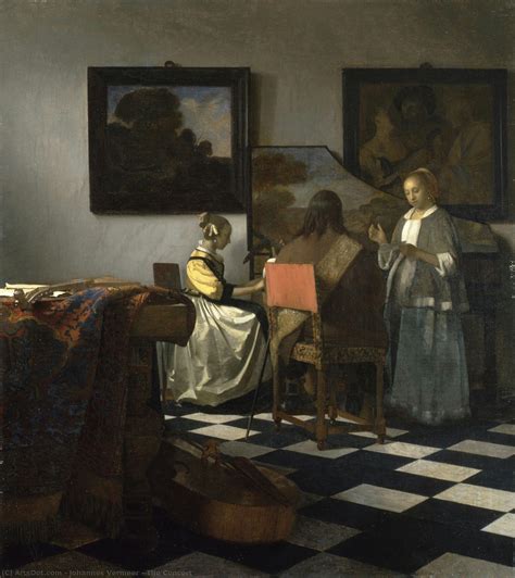 Purchase Oil Painting Replica The Concert, 1665 by Johannes Vermeer ...