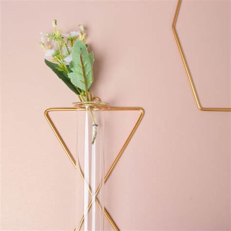 Triangular Wall Tube Vase Online - Premium Wall Decoration | Nestasia