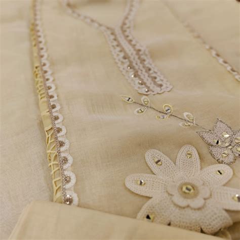 Graceful Yellow Mul Chanderi Crotia Panel work - Designer Floral Patch ...