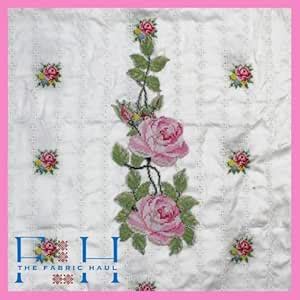 Cross Stitch Embroidery Rose Floral Applique Patch for Garments, Bags ...