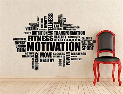 LYOMAN® Fitness Motivation Decal Inspirational Words Sport Quote ...