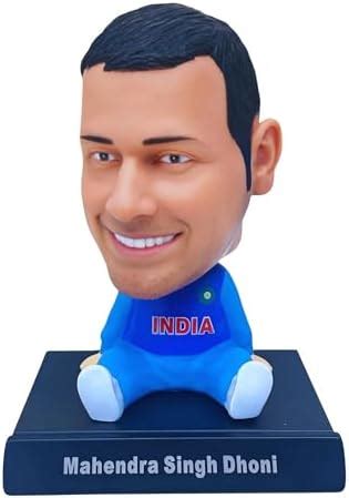 RVM Toys MS Dhoni Sports Cricket Bobble Head for Car Dashboard with ...