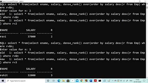 Image result for Oracle SQL Query for Getting Nth Highest Salary