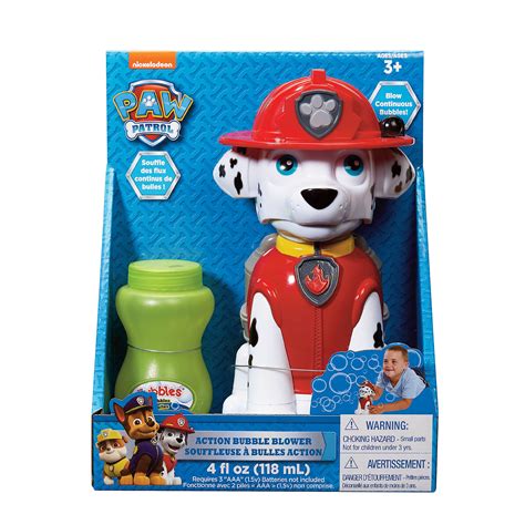 Buy Nickelodeon Little Kids Paw Patrol Marshall Action Bubble Blower ...
