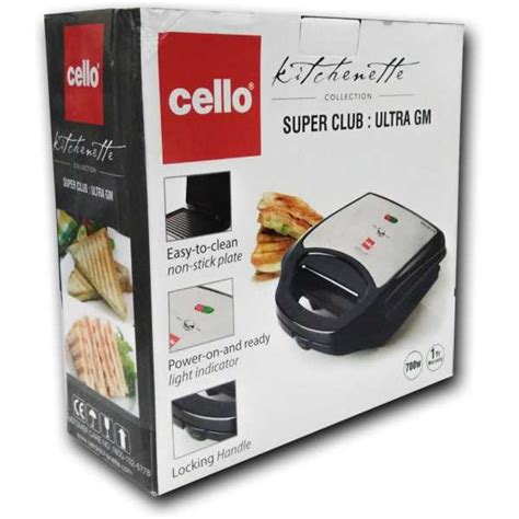 Cello Super Club Ultra GM Grill Sandwich Maker Price in India, Specs ...