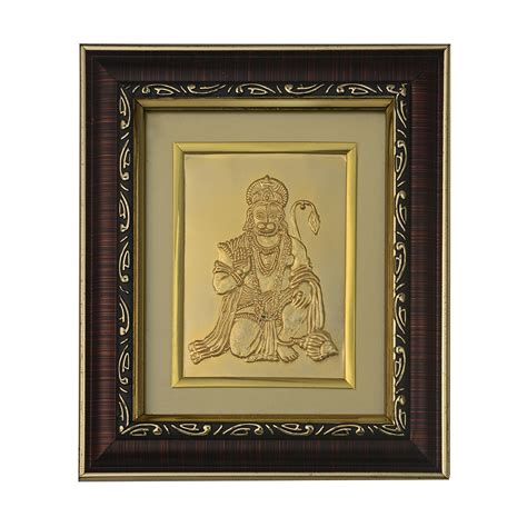 PrayEveryday - Hanuman Ji Gold Plated Frame
