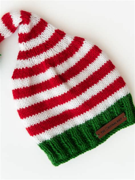 Unisex Handmade Striped Cap- Red & Green – The Original Knit