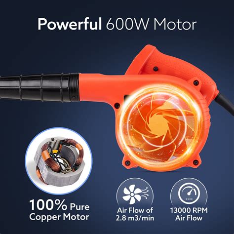 AGARO Regency Electric Air Blower, 600W, 13,000 RPM, 2.8 m³/min Airflow