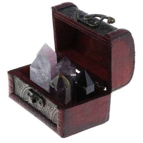 Buy ANGELDEAL Box of 5 Pieces Crystal Obsidian Quartz Amethyst for ...