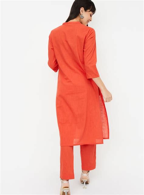 Buy Women Embroidered Straight Kurta Set Online at just Rs. 1299.0 ...