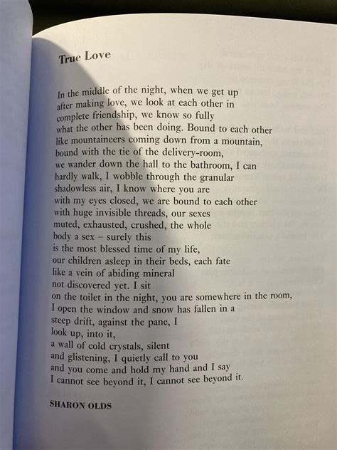 [POEM] “True Love” by Sharon Olds : r/Poetry