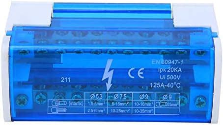 Terminal Distribution Box, 125A 500V Din Rail 2-Level Single Phase with ...