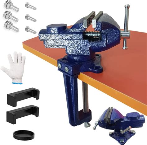 2-in-1 Dual-Purpose Combined Bench Vise or Table Vise, With end-point ...