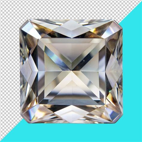 Square transparent gemstone on transperent background | Premium AI ...