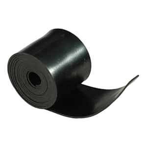 Neoprene Rubber Roll, Solid Black Strip (Hardness 40D): 1/16” x 2” x 5 ...