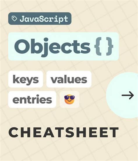 JavaScript Basic Objects Cheat Sheet 的图像结果