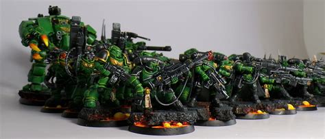 Painting Salamander Space Marines with Bubbling Lava Bases ...
