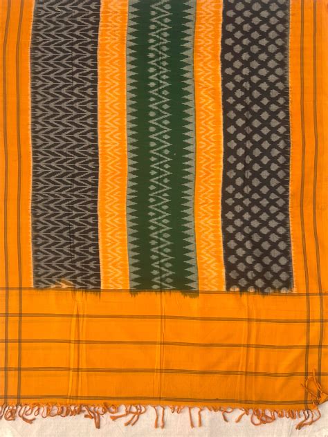 Pochampally ikkat cotton Duppata – Ikkat Time