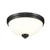 Z-Lite Ashton 3-Light 15 Matte Black Flush Mount Light 443F3-MB at ...