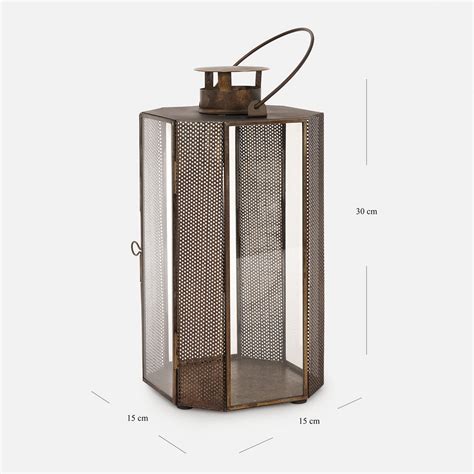 Shop Brown Antique Finish Lantern - Large - at Best Price Online in India