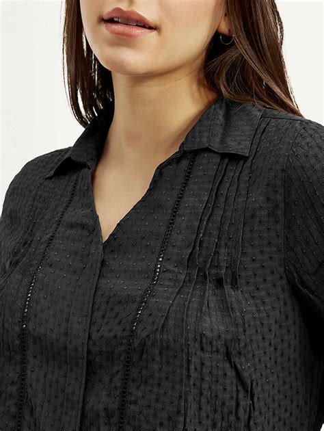 Women's Textured Spread Collar Shirt – Levis India Store