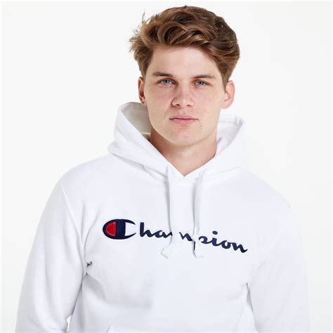 White champion hoodie men discount