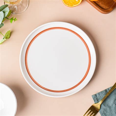 Ivory Ceramic Snack Plate 8 Inch Online - Premium Snack Plate | Nestasia