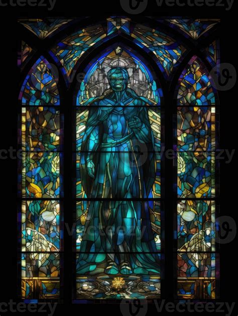 super hero warrior stained glass window mosaic religious collage ...