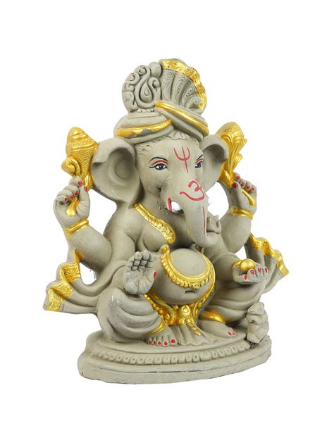 Buy | Brown & Beige Ganesha Idol Statue Showpiece | Tied Ribbons